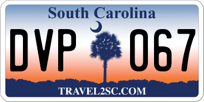 SC license plate DVP067