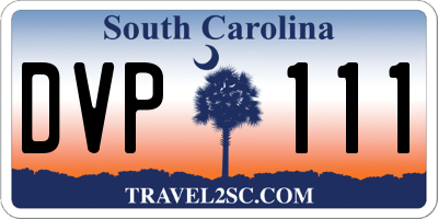 SC license plate DVP111