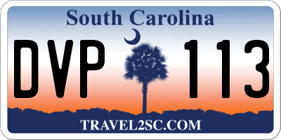 SC license plate DVP113
