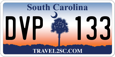 SC license plate DVP133