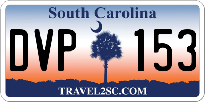 SC license plate DVP153