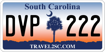 SC license plate DVP222