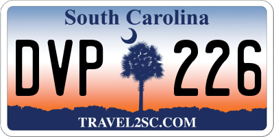 SC license plate DVP226