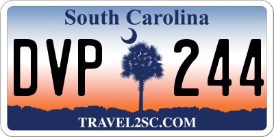 SC license plate DVP244