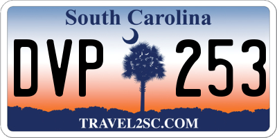 SC license plate DVP253