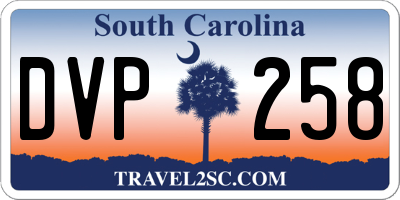 SC license plate DVP258