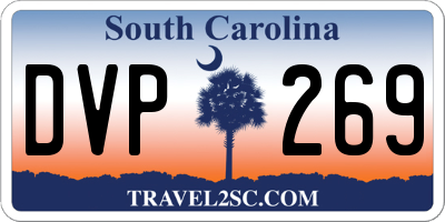 SC license plate DVP269