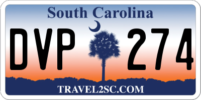 SC license plate DVP274