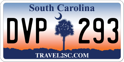 SC license plate DVP293