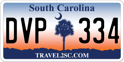 SC license plate DVP334