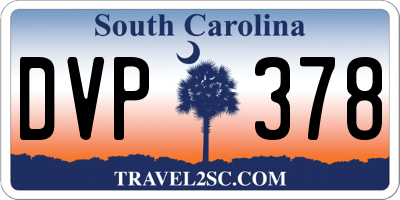 SC license plate DVP378