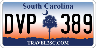 SC license plate DVP389