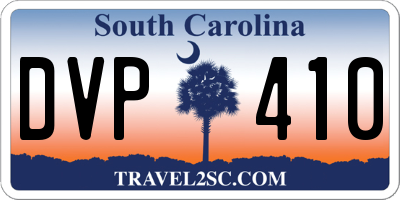 SC license plate DVP410