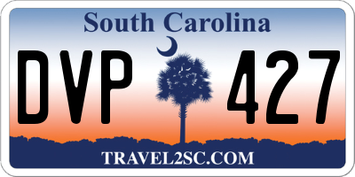 SC license plate DVP427