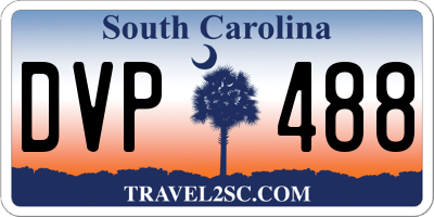 SC license plate DVP488