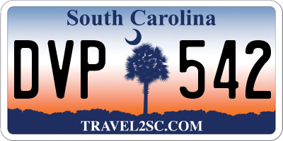 SC license plate DVP542