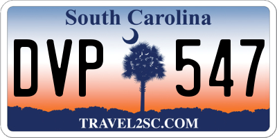 SC license plate DVP547