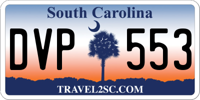 SC license plate DVP553