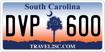 SC license plate DVP600