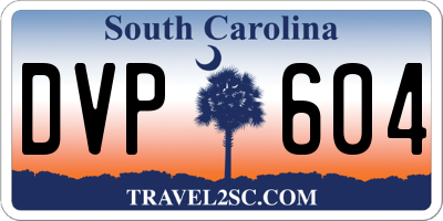 SC license plate DVP604