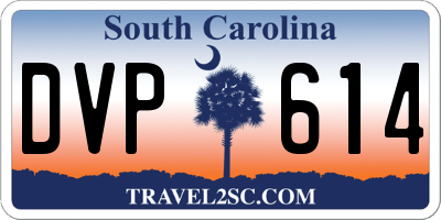 SC license plate DVP614