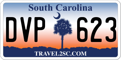 SC license plate DVP623