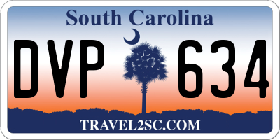 SC license plate DVP634