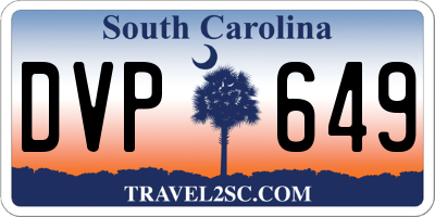 SC license plate DVP649