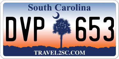 SC license plate DVP653