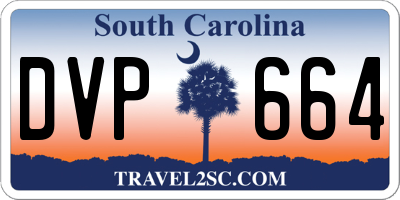 SC license plate DVP664