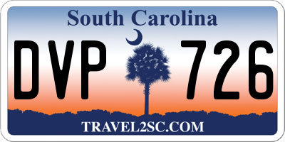 SC license plate DVP726