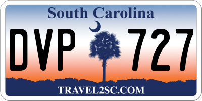 SC license plate DVP727