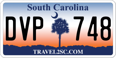 SC license plate DVP748