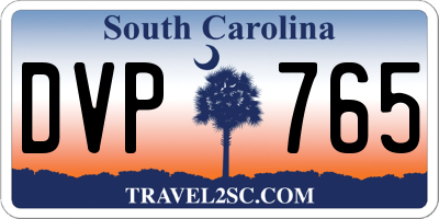 SC license plate DVP765