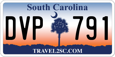 SC license plate DVP791