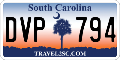 SC license plate DVP794