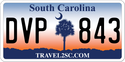 SC license plate DVP843