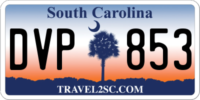 SC license plate DVP853