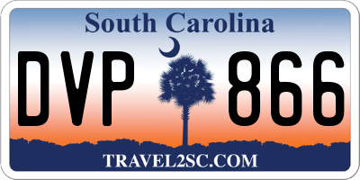SC license plate DVP866