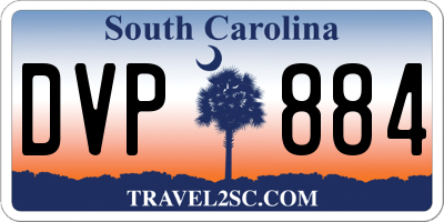 SC license plate DVP884