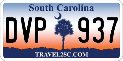 SC license plate DVP937