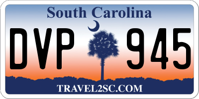SC license plate DVP945