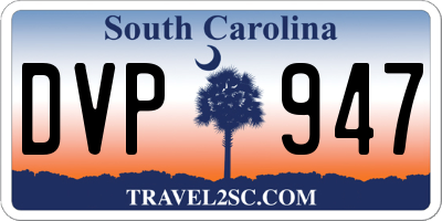 SC license plate DVP947