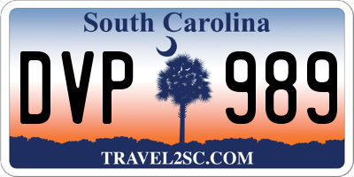 SC license plate DVP989