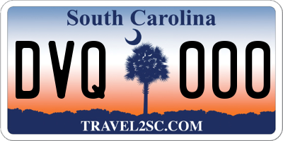 SC license plate DVQ000