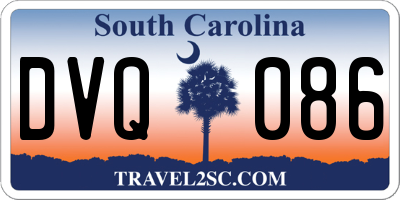 SC license plate DVQ086