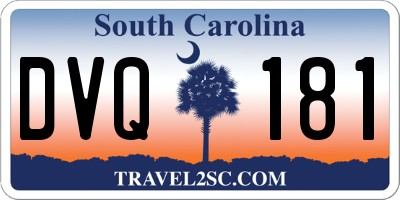 SC license plate DVQ181