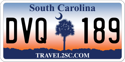 SC license plate DVQ189