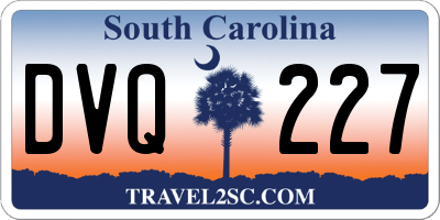 SC license plate DVQ227