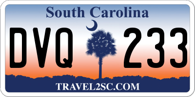 SC license plate DVQ233